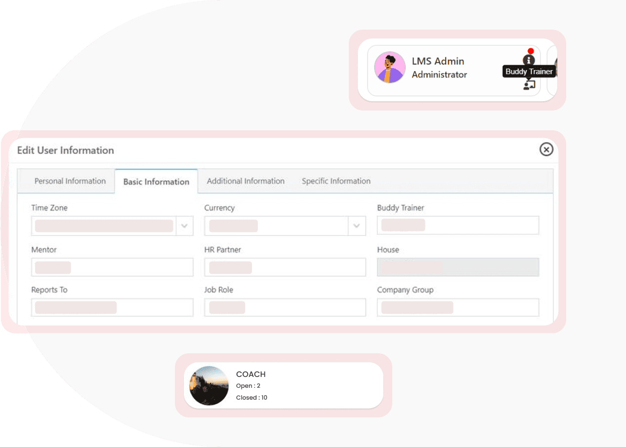 edit user information dashboard